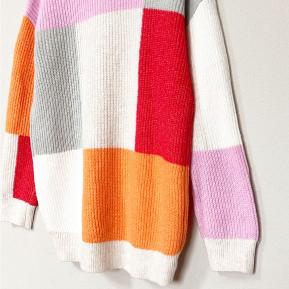 NEW LEGO x Target Colorblock Wool Blend Sweater M Longline Colorful Limited Rare - Picture 13 of 16